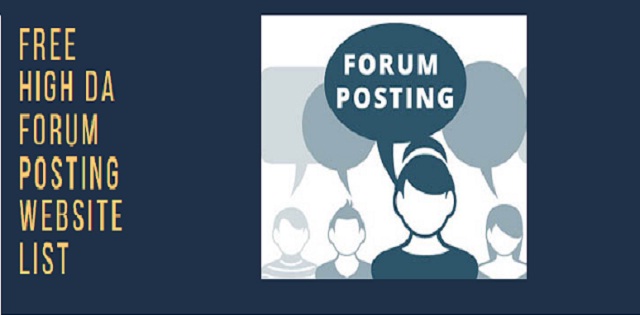 Top Free High Domain Authority Forum Posting Website List