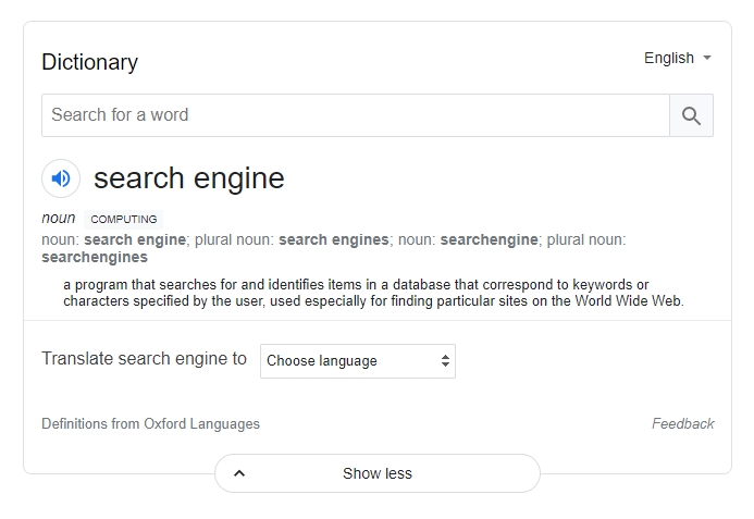 Search Engine Definition 